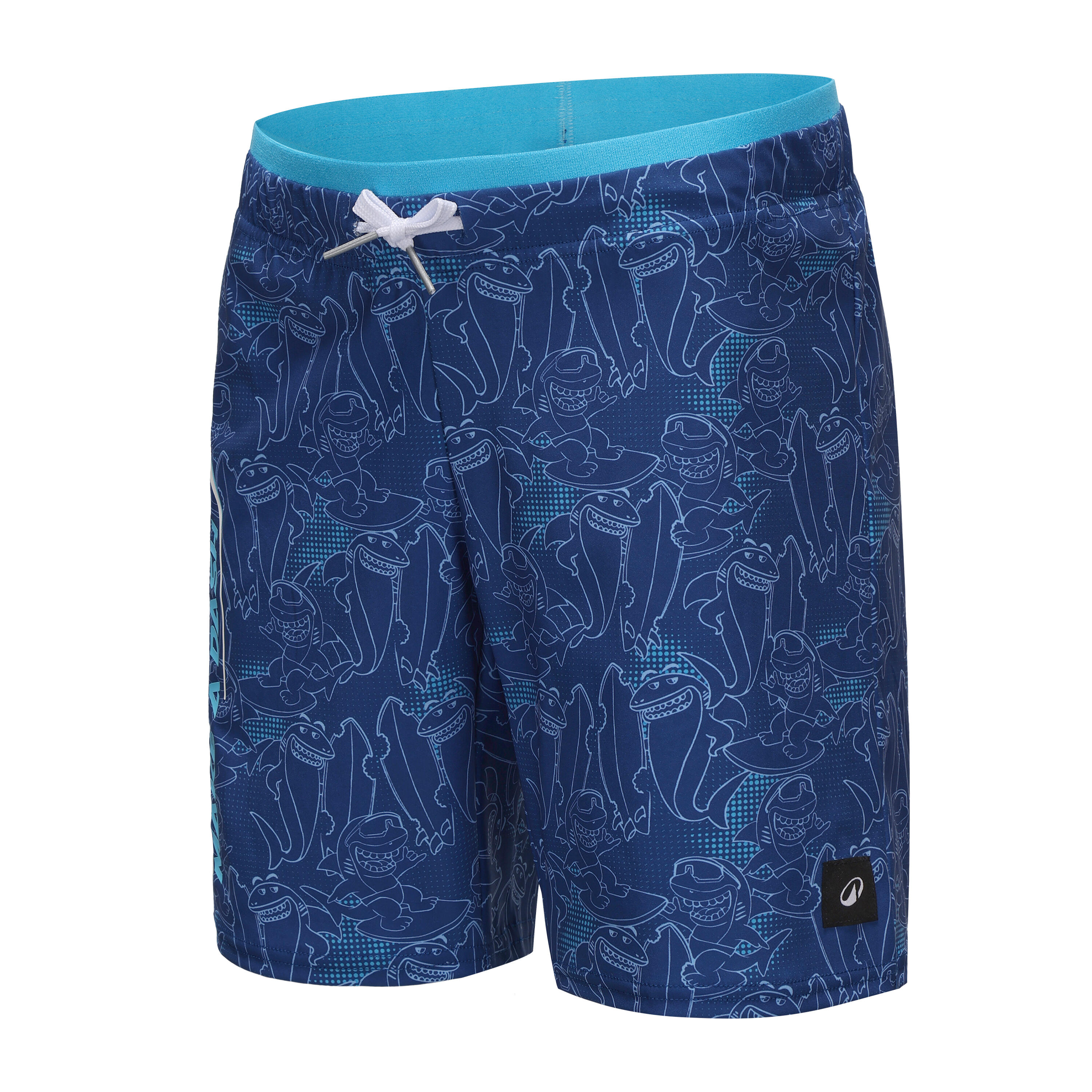 Boys’ swimming long swim shorts 100 -POTO TURQ