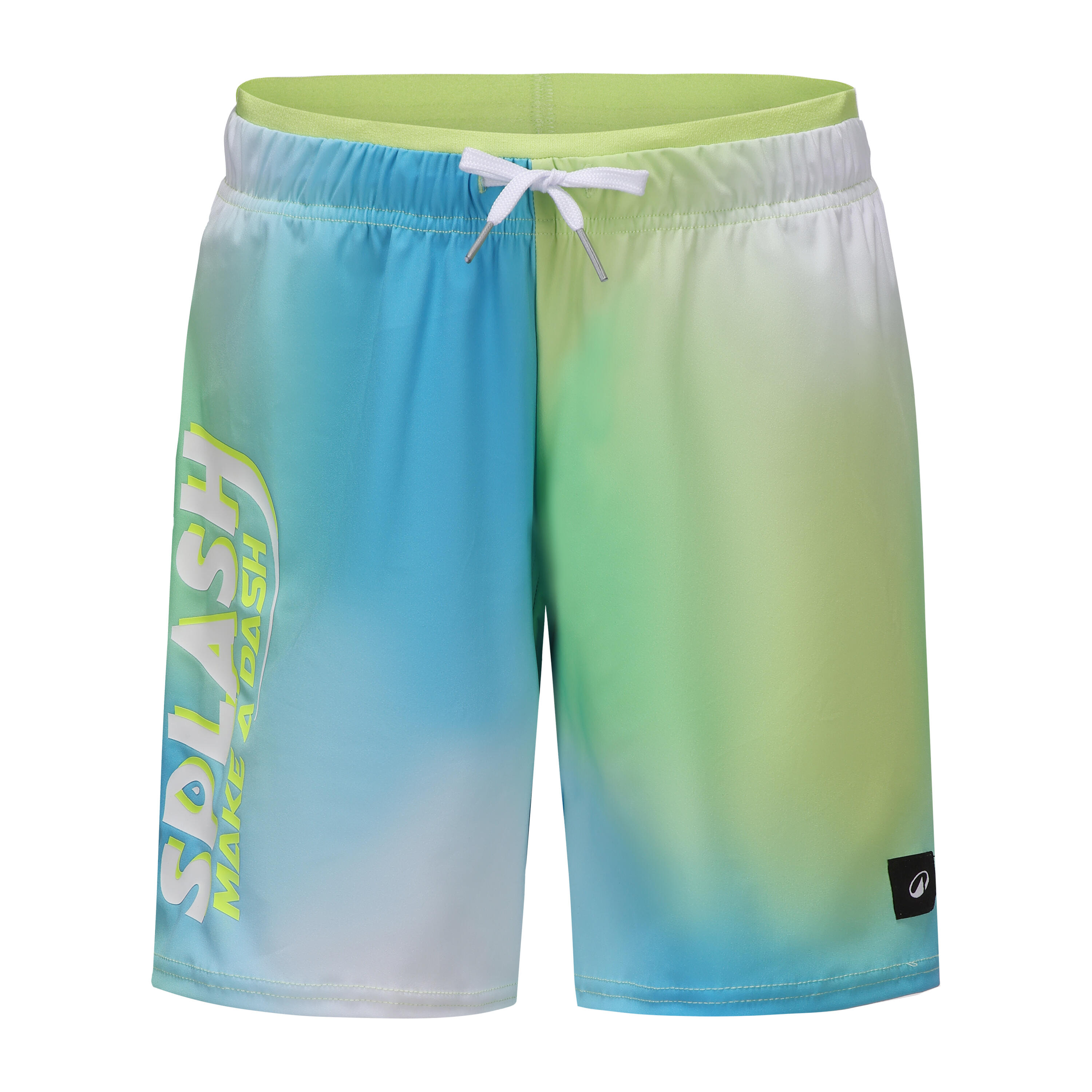 Boys’ swimming long swim shorts 100 - Gradient green