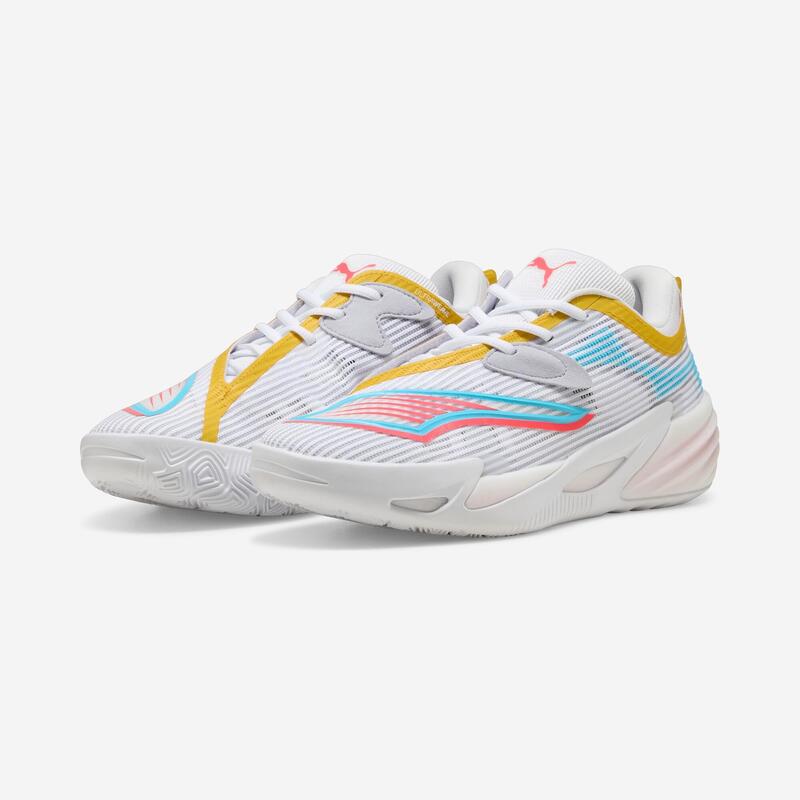 Ghete de baschet - PUMA All-Pro NITRO 2 WHITE SUNBLAZE adulți