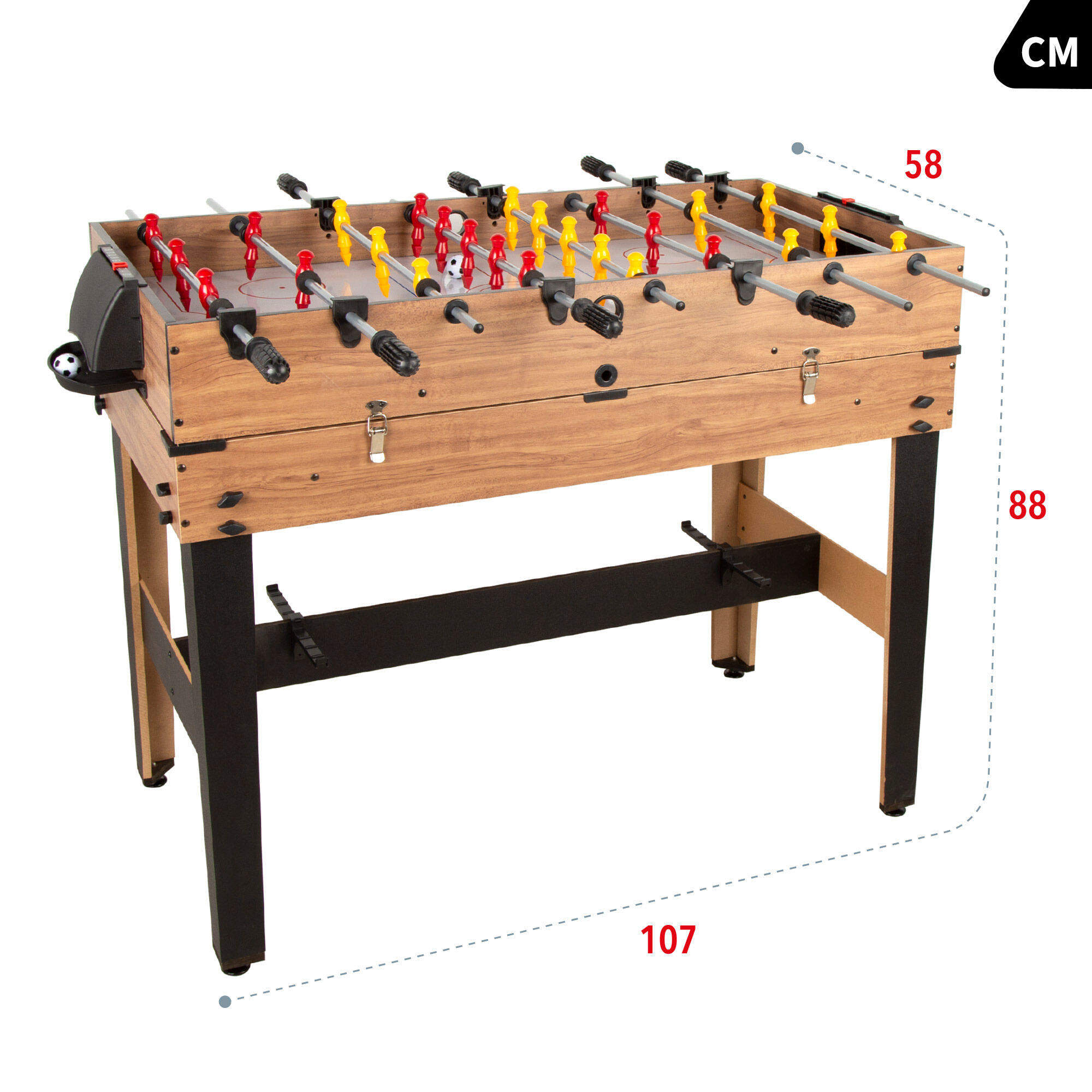 Mesa multijuegos 3 en 1 futbolín/billar/hockey 107x58x88 cm CB Games - CD 2/4