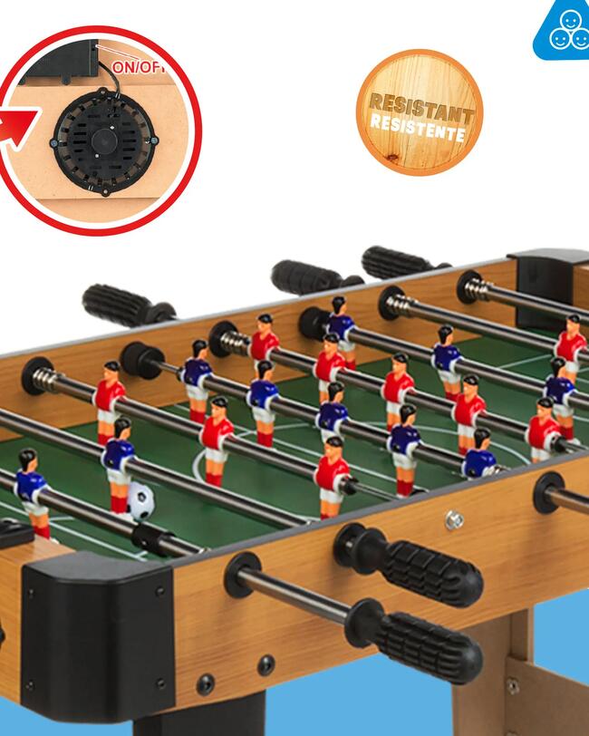 Futbolín de madera resistente