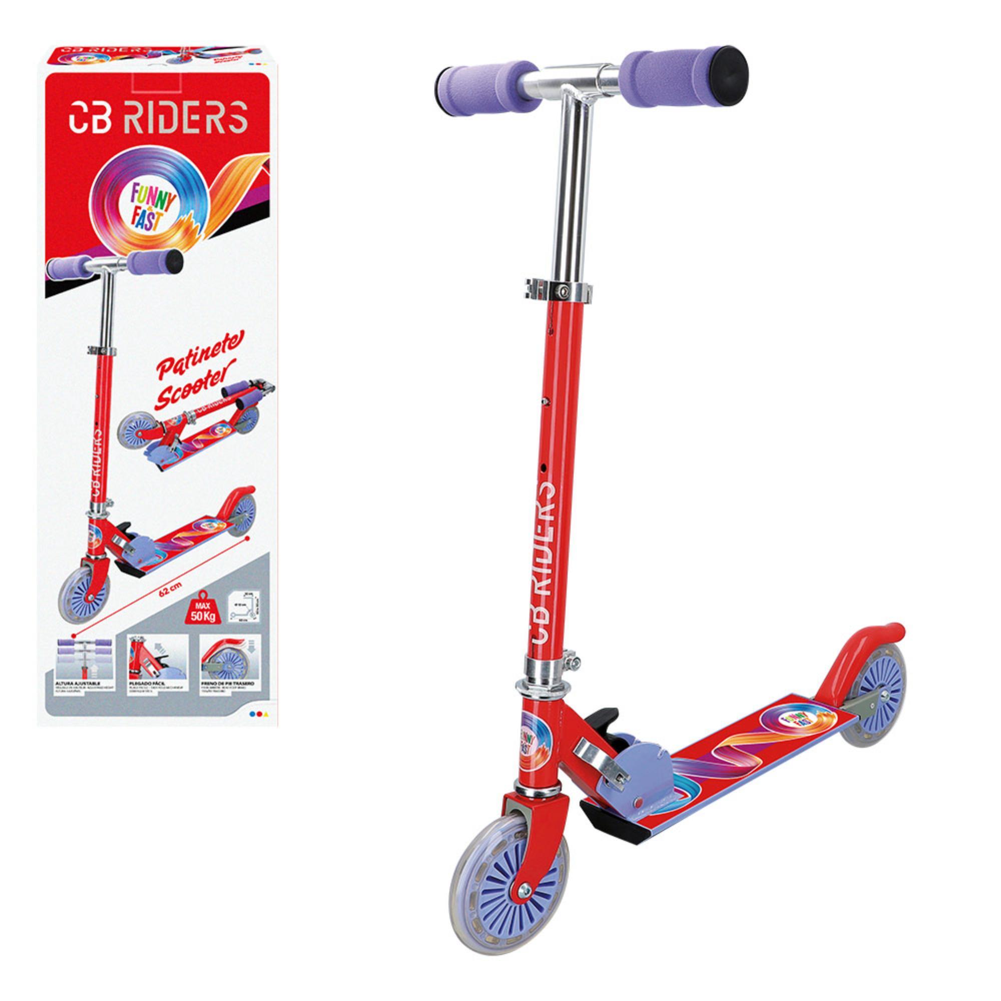 Patinete 2 ruedas rojo plegable de Niño CB Riders - CD 2/4