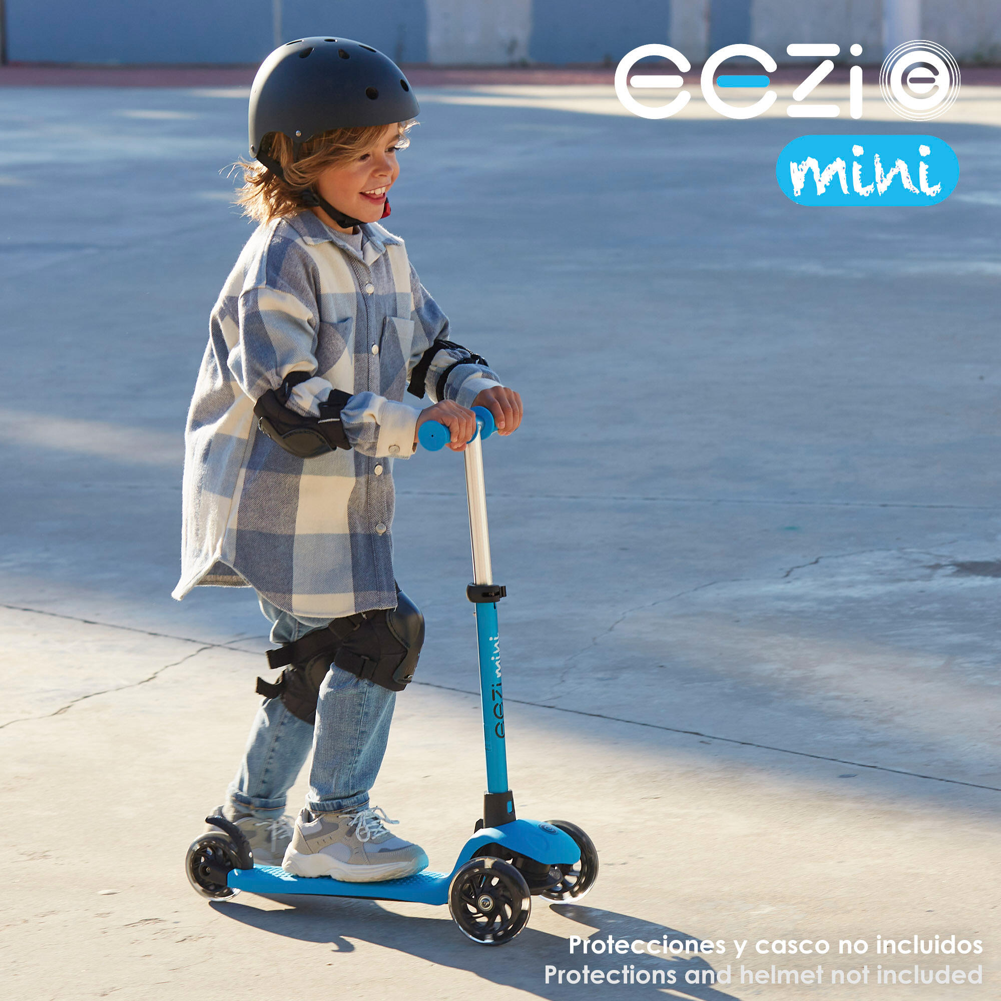 Patinet 3 rodes blau amb manillar desmuntable EEZI - CD 4/4