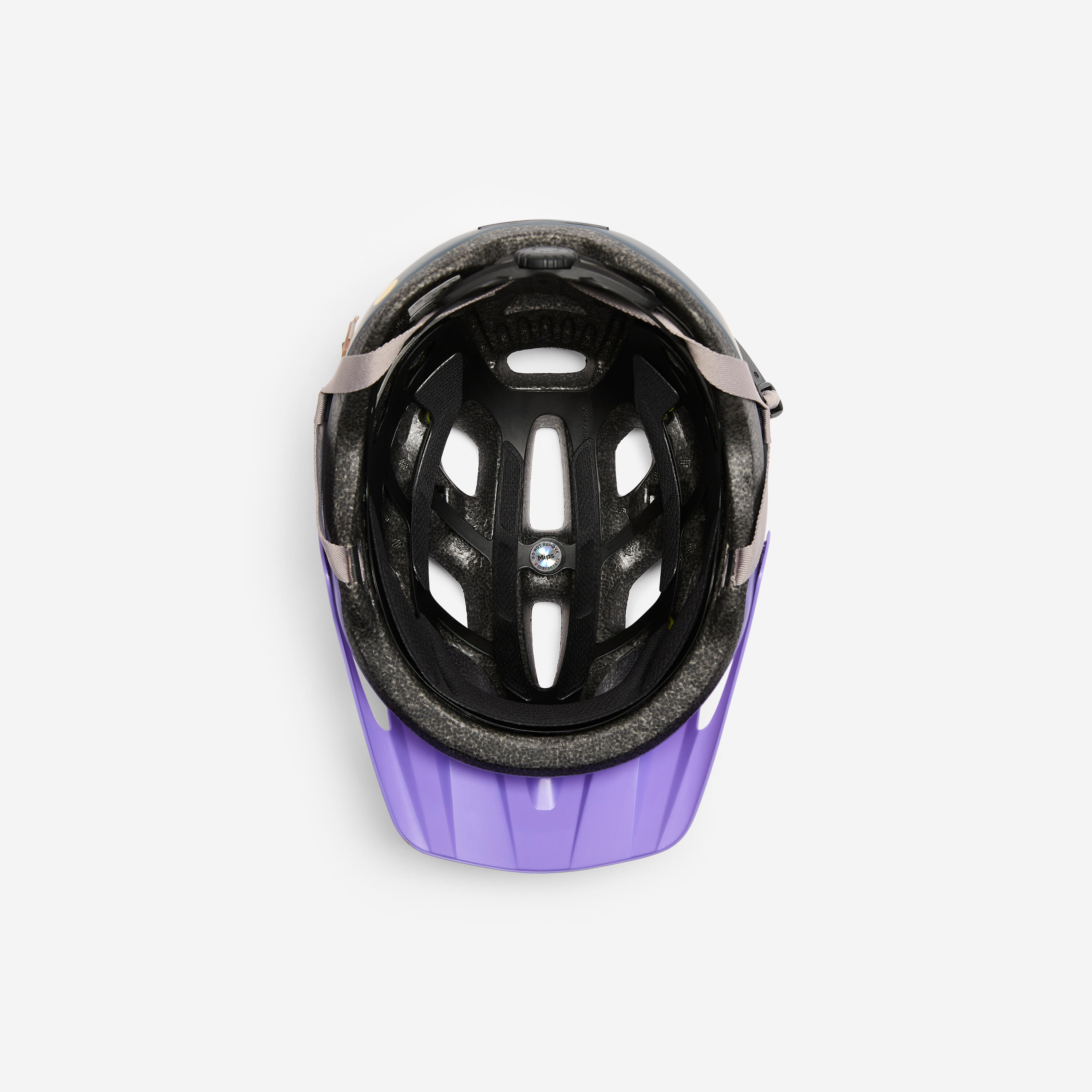 Capacete de bicicleta BTT, Giro Tao MIPS cinzento escuro violeta 3/7