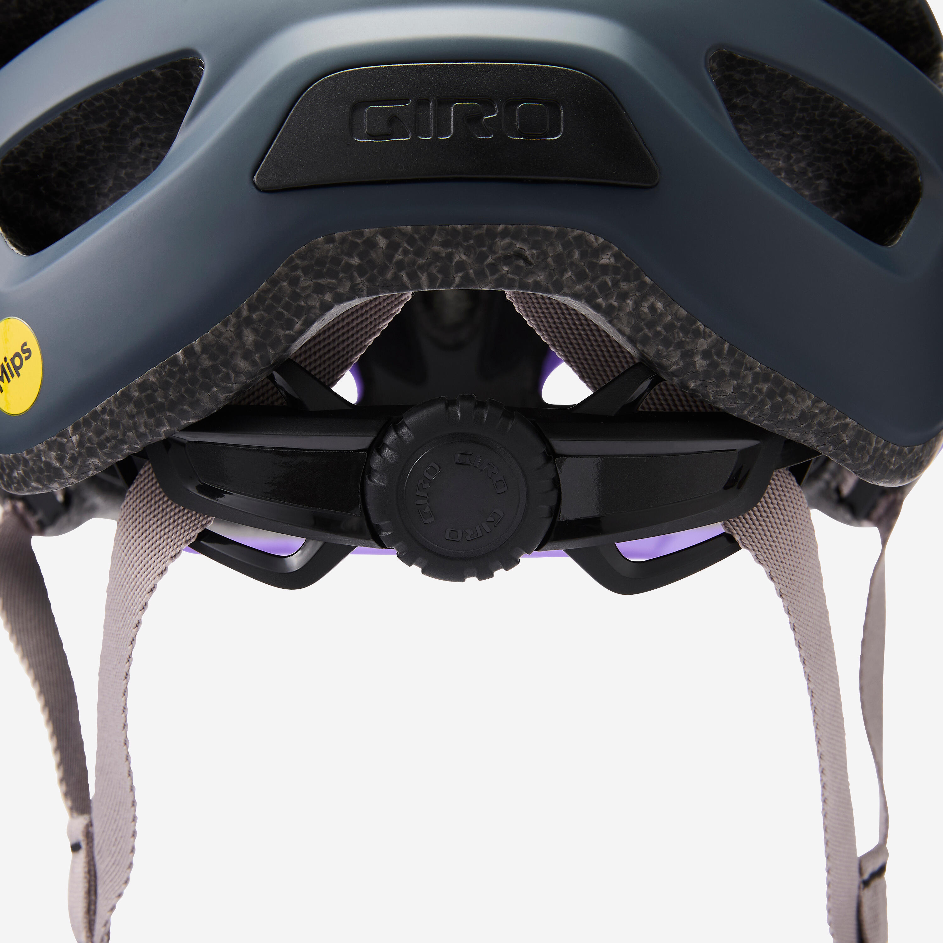 Capacete de bicicleta BTT, Giro Tao MIPS cinzento escuro violeta 4/7