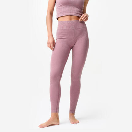 LEGGING SEAMLESS FEMME YOGA / PILATES GRIS FONCE DELAVE