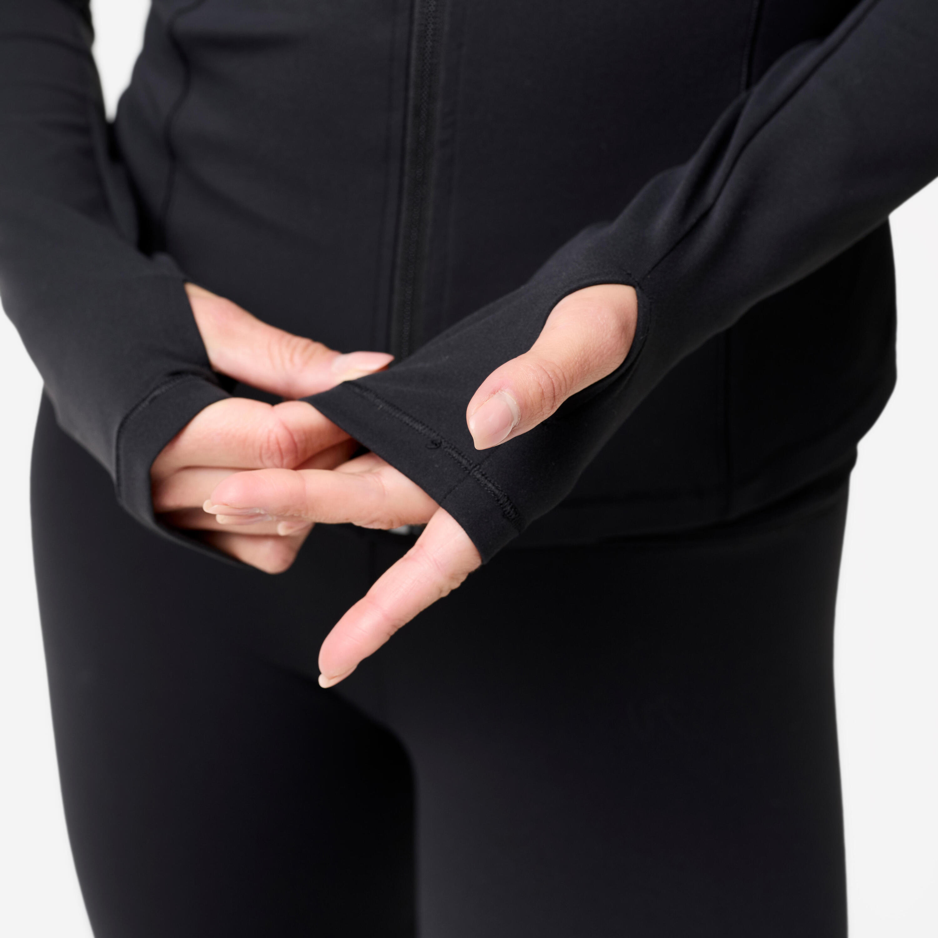 Bluza do jogi i pilatesu damska Domyos Breathe rozpinana 3/9