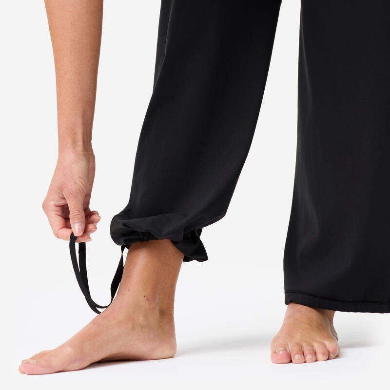 Pantalon larg BREATHE Negru Damă