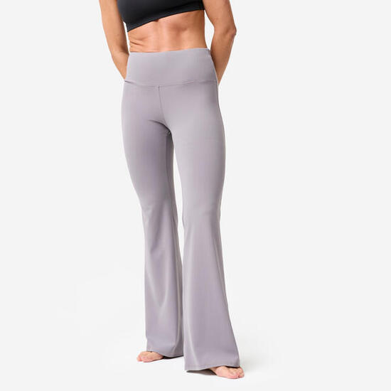 Legging flare de yoga et Pilates extensible et doux, gris foncé