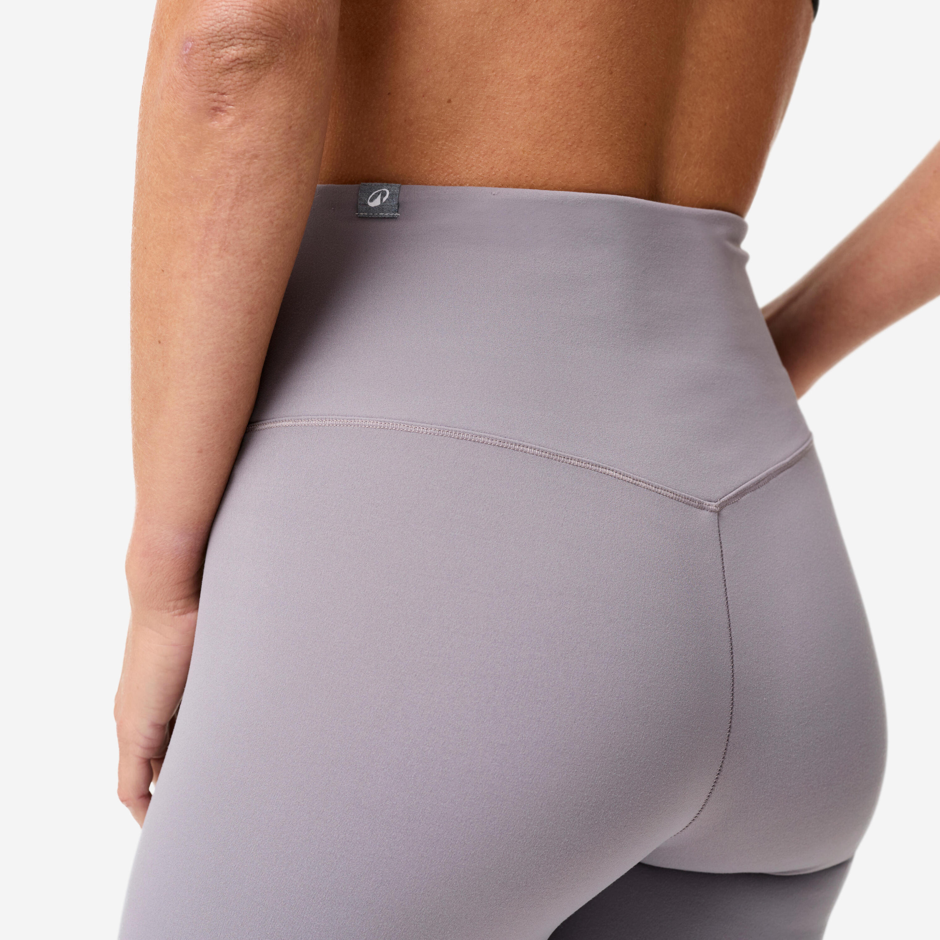 Leggings donna yoga BREATHE traspiranti vita alta modellanti grigi 6/10