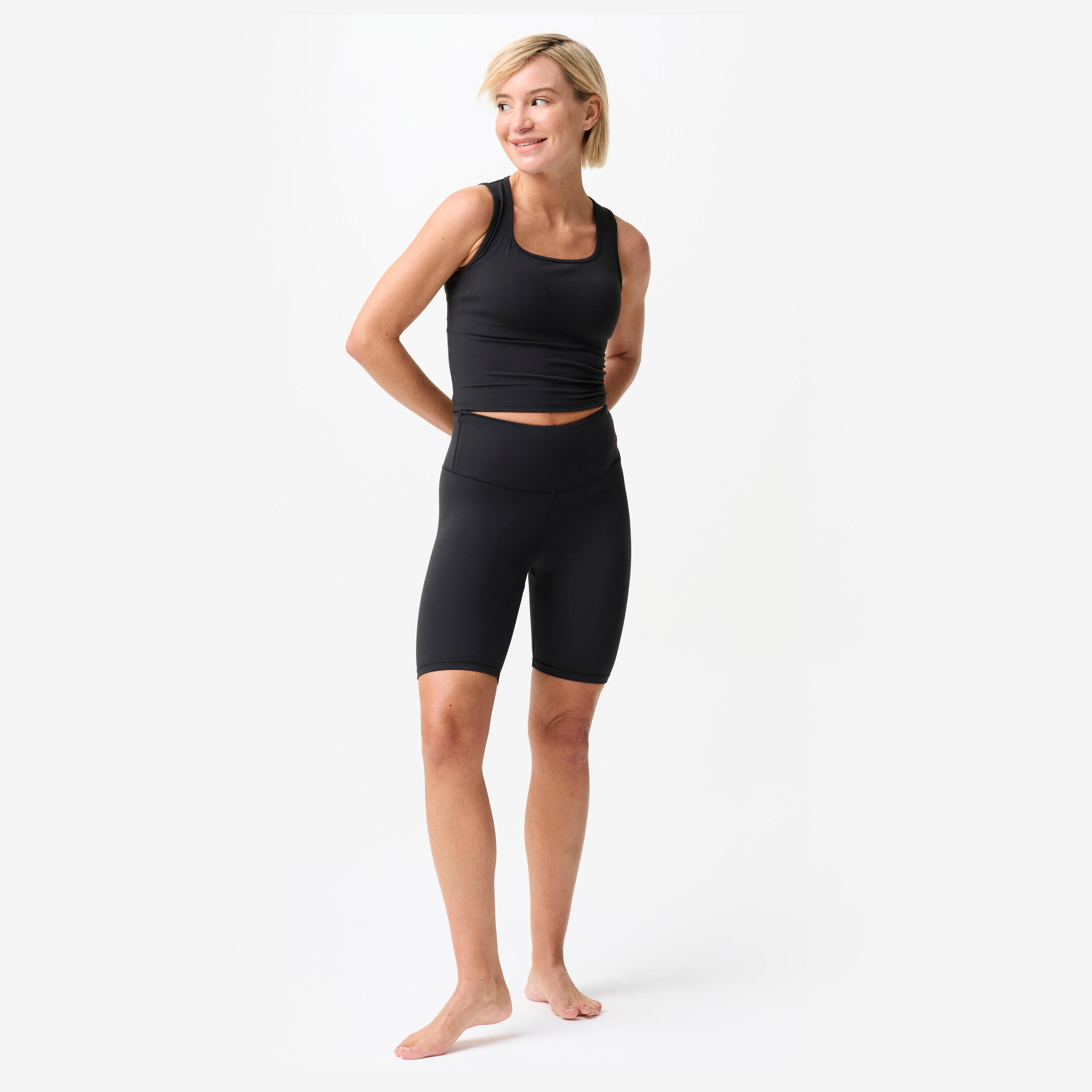 Mallas Ciclistas Yoga/Pilates Breathe Negro Elásticas Suaves 2/11