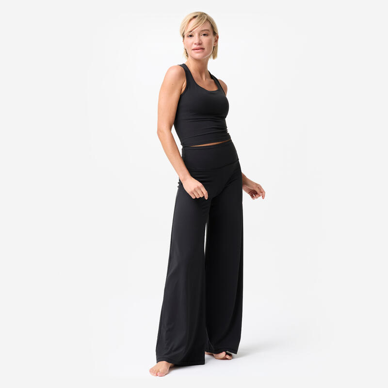 Pantalon larg BREATHE Negru Damă