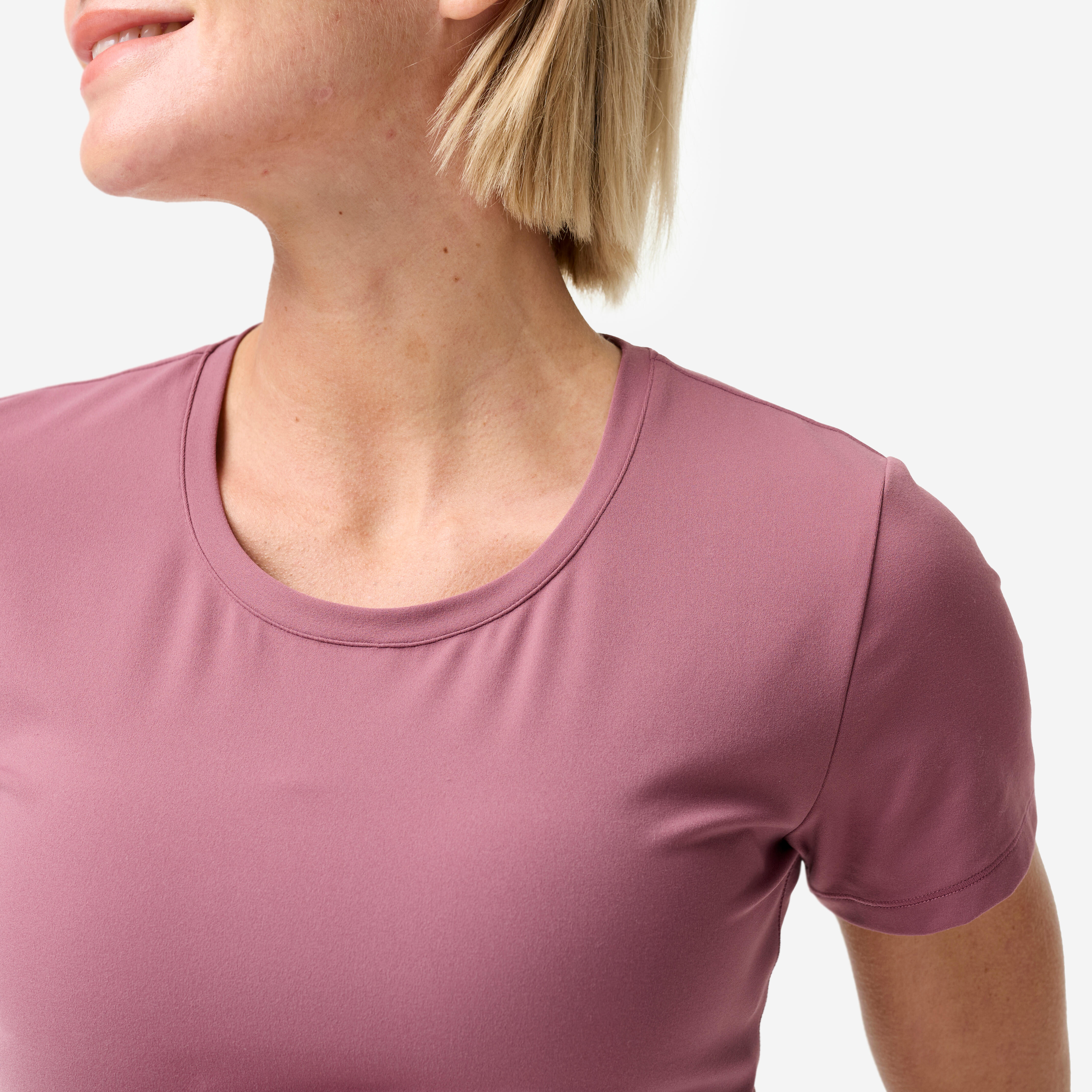 T-shirt de yoga et de pilates extensible et doux, Breathe - DOMYOS