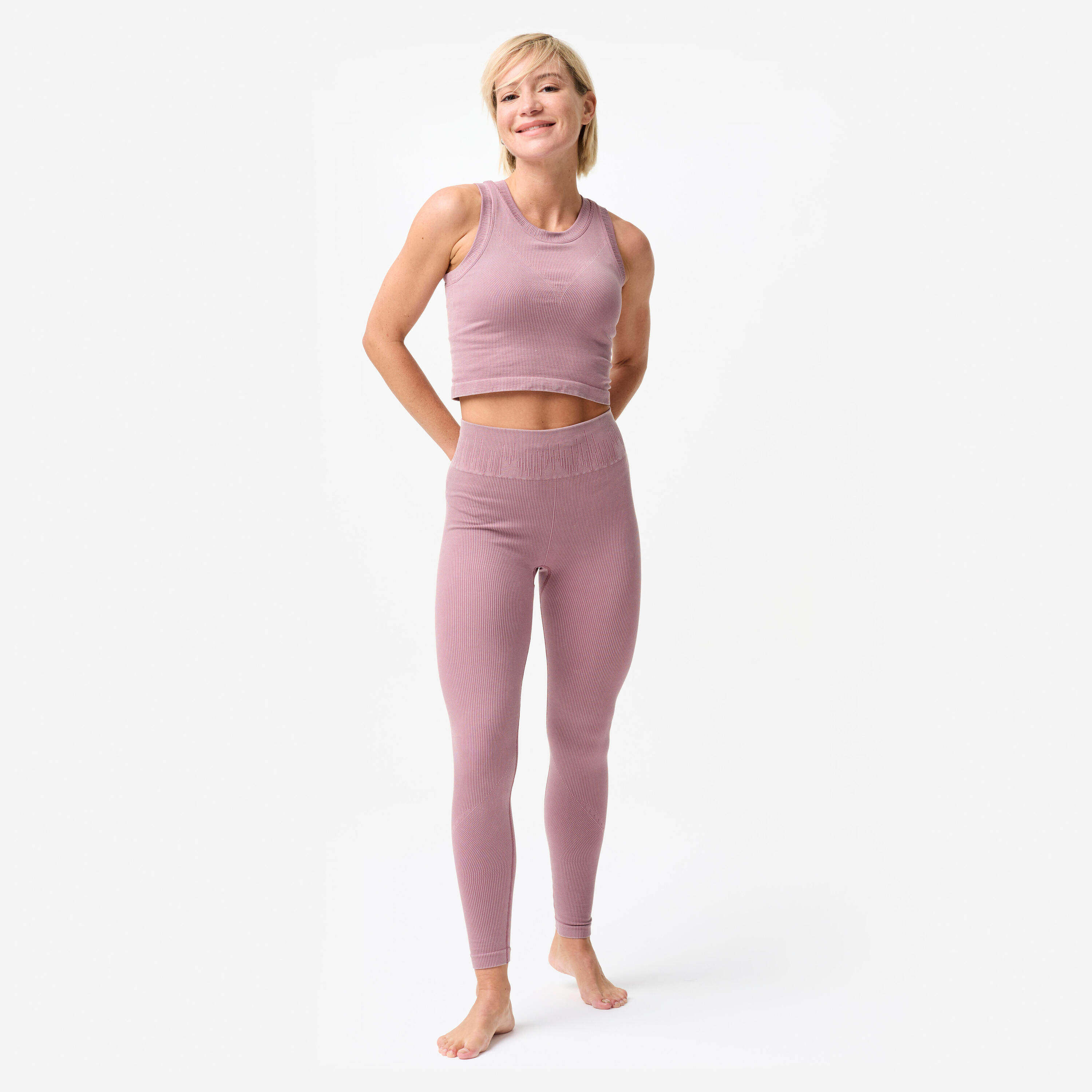 LEGGING SEAMLESS FEMME YOGA / PILATES ROSE DELAVE 2/10