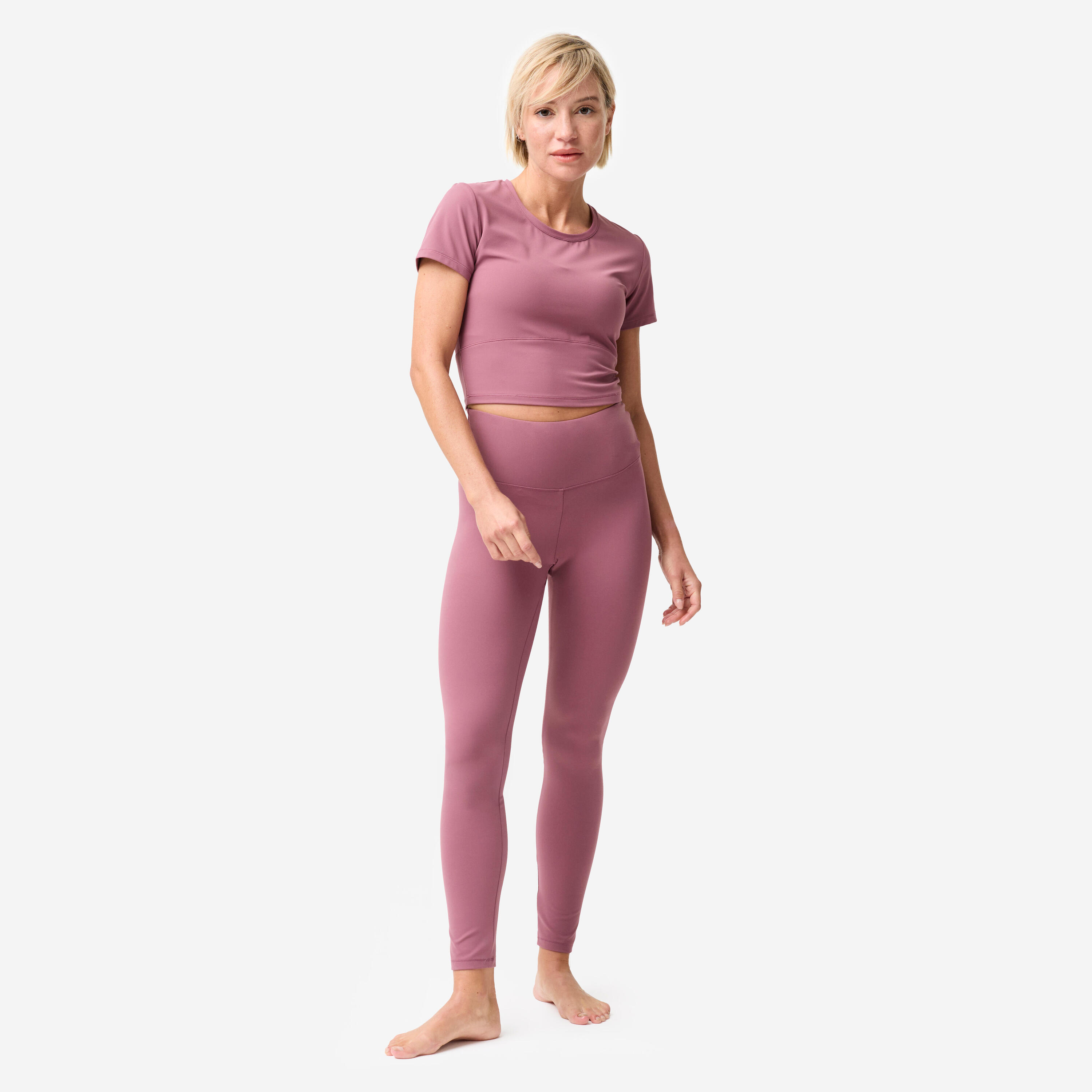 Legging de yoga et de pilates extensible et doux femme, Breathe 2/10
