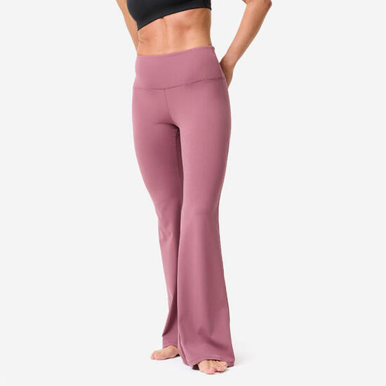 Legging de yoga/pilates flare femme, breathe violet