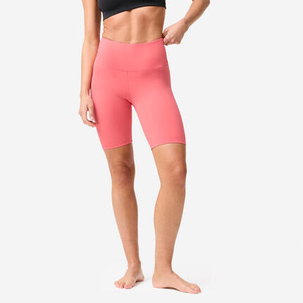 Short biker de yoga et Pilates extensible et doux, rose foncé