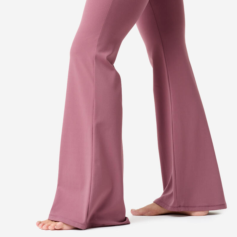 Colanți de yoga/pilates evazați, Mov, Damă