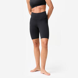 Short biker de yoga et Pilates extensible et doux, Breathe noir