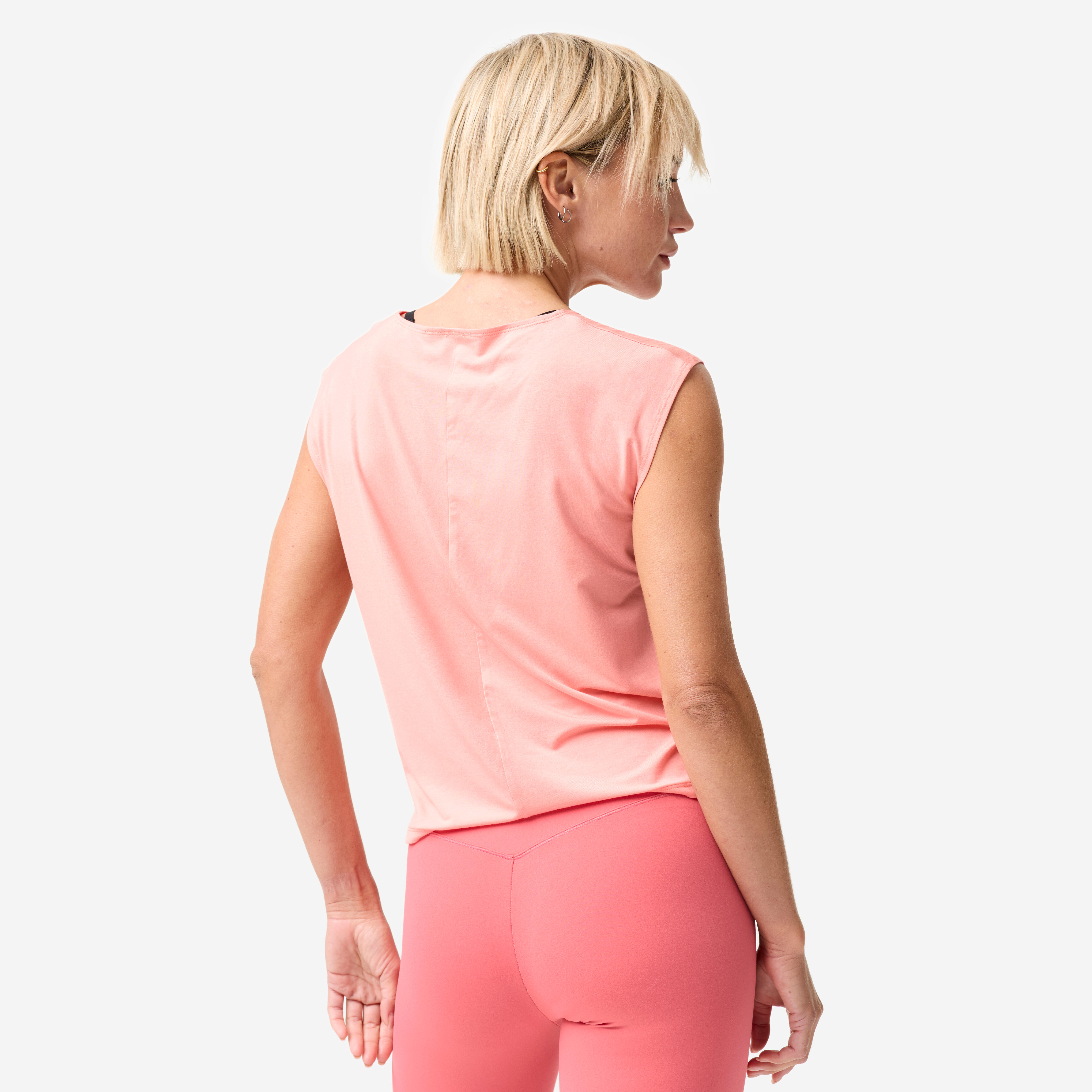 Women’s Loose-Fit Yoga and Pilates Tank Top, Pink - DECATHLON