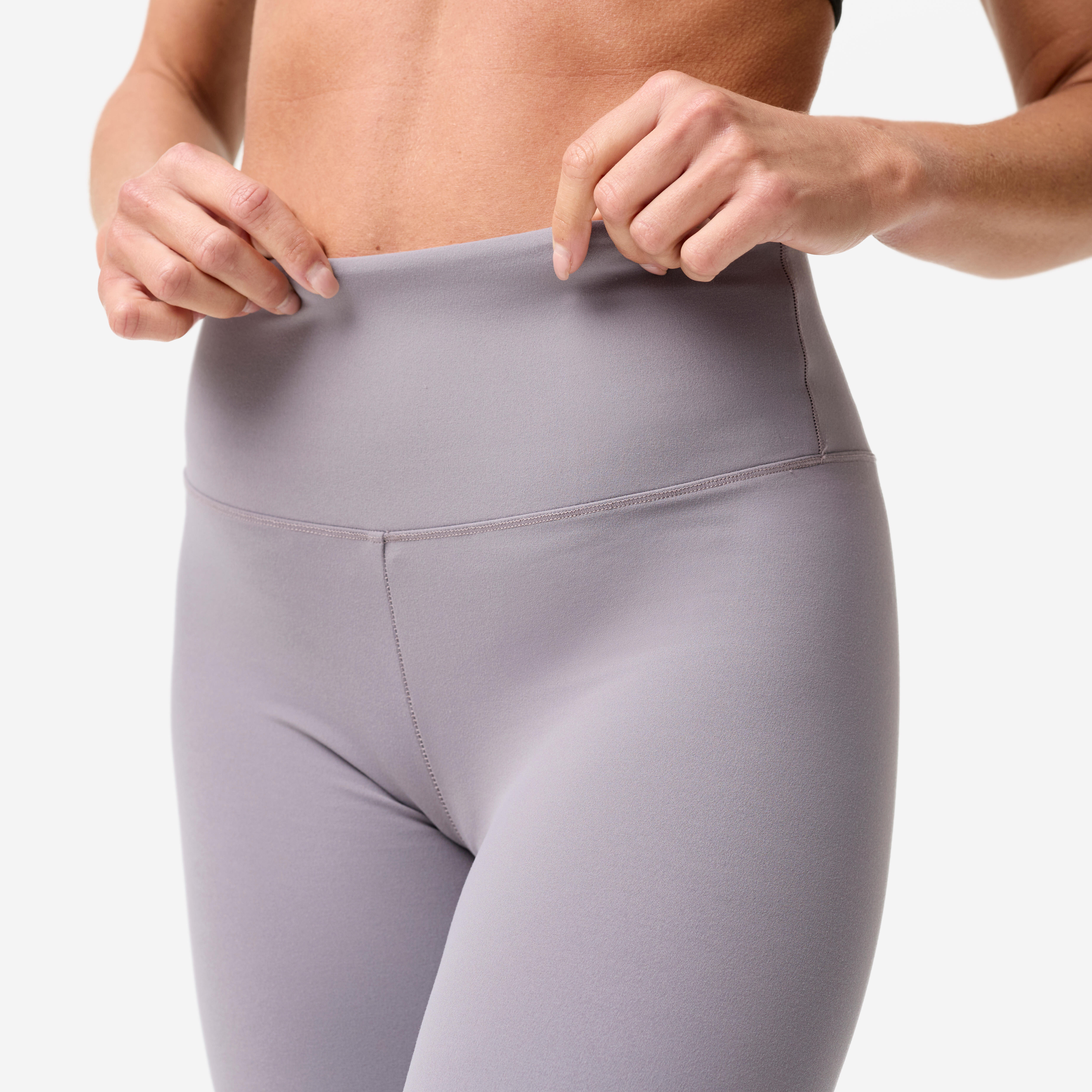 DOMYOS Dámske legíny Breathe na jogu a pilates tmavosivé L - W33 L31 · záber 6