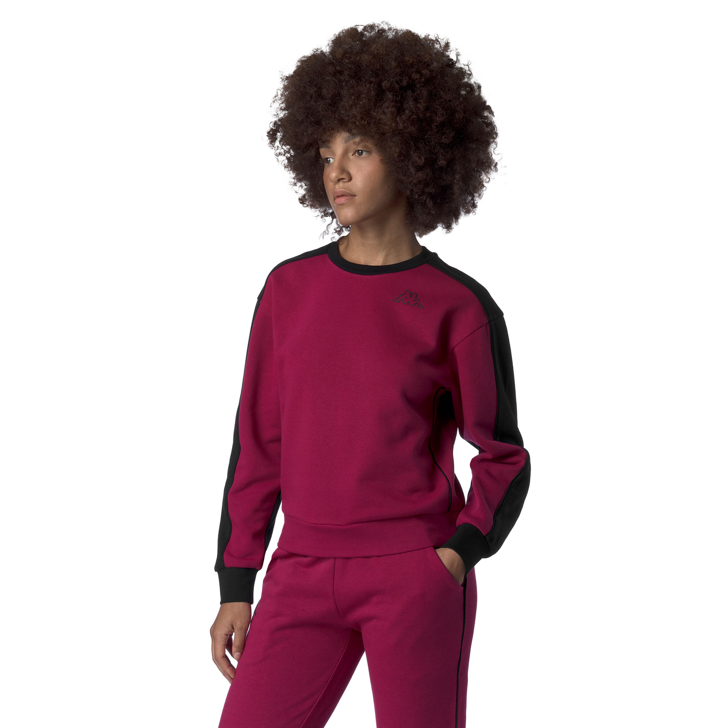 Felpa Kappa Donna Bordeaux/Nera KAPPA Decathlon