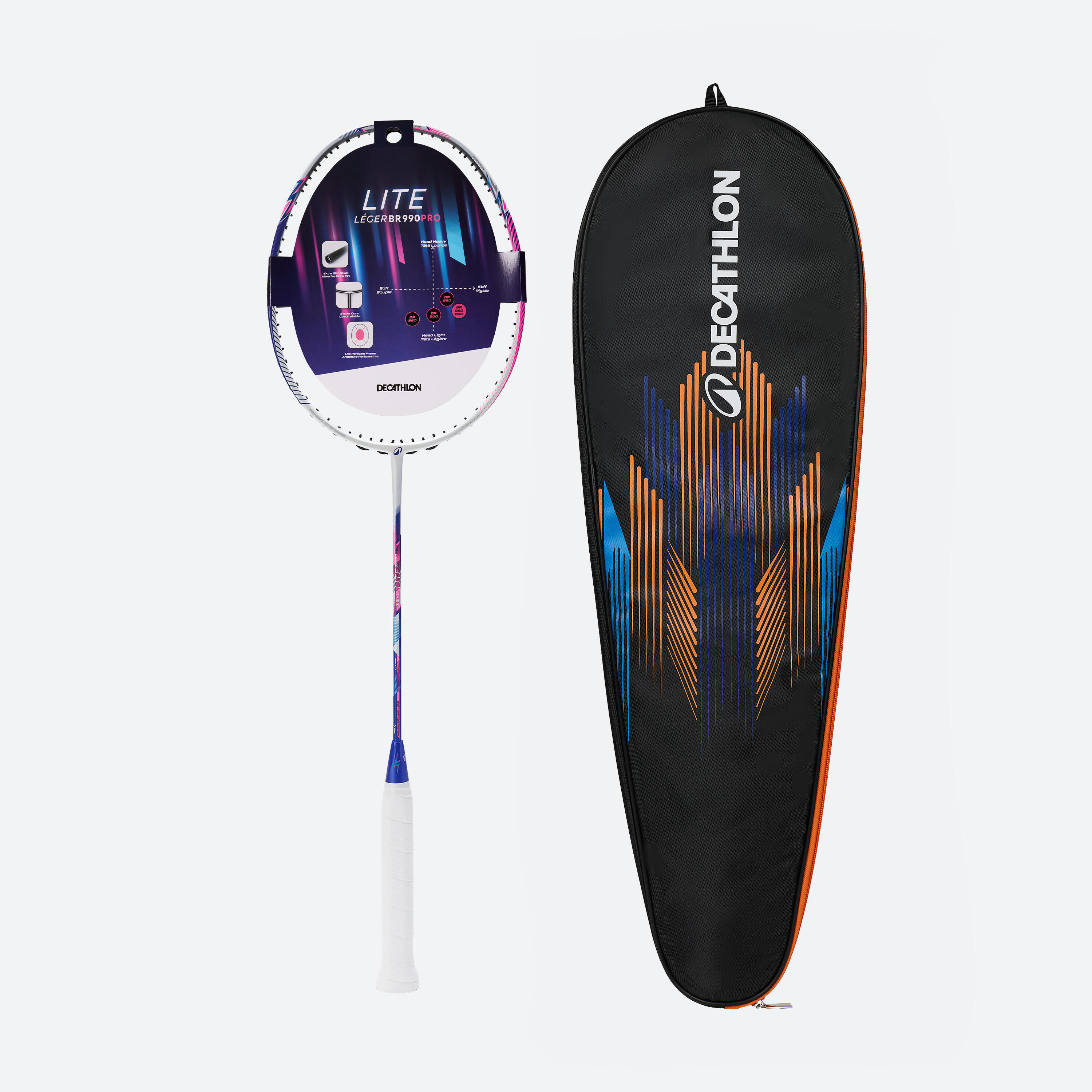 BADMINTON ADULT RACKET BR LITE 990 PRO MAGENTA