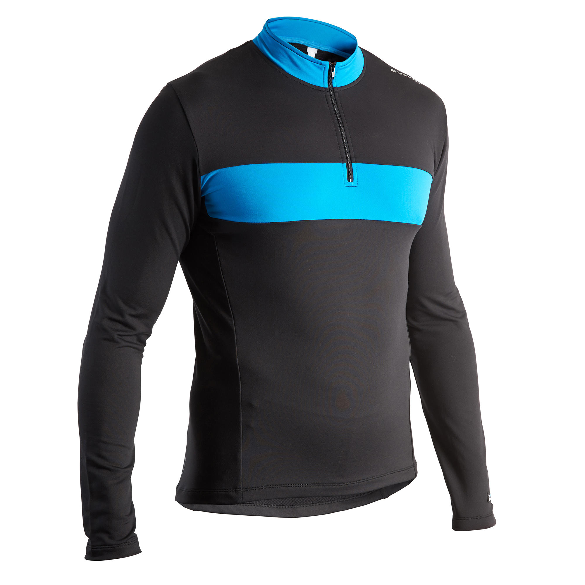 BTWIN 300 Long-Sleeved Cycling Jersey - Black/Blue