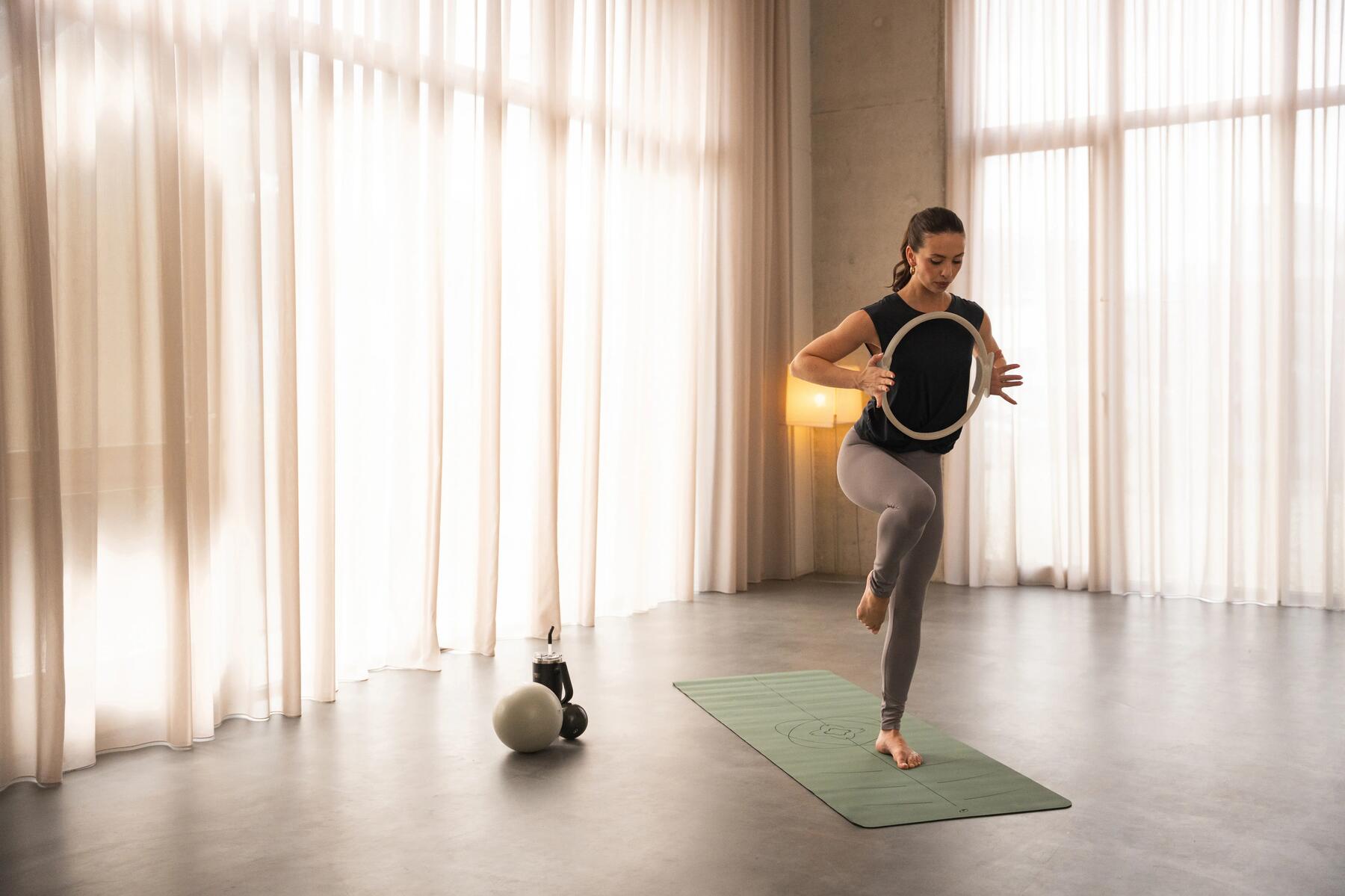 woman doing yoga