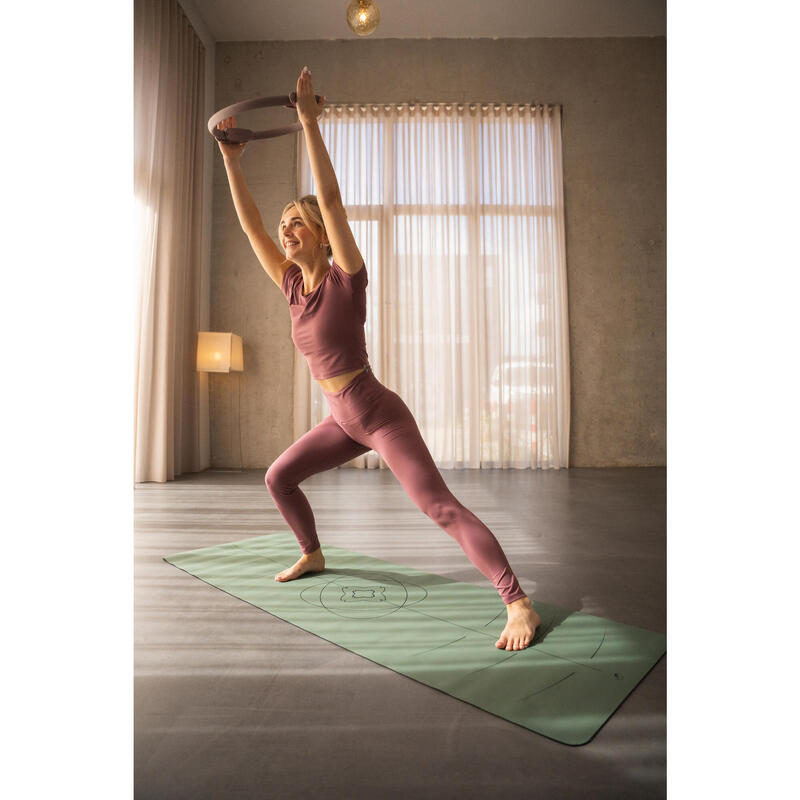 Colanți pentru yoga și pilates moi, mov Damă