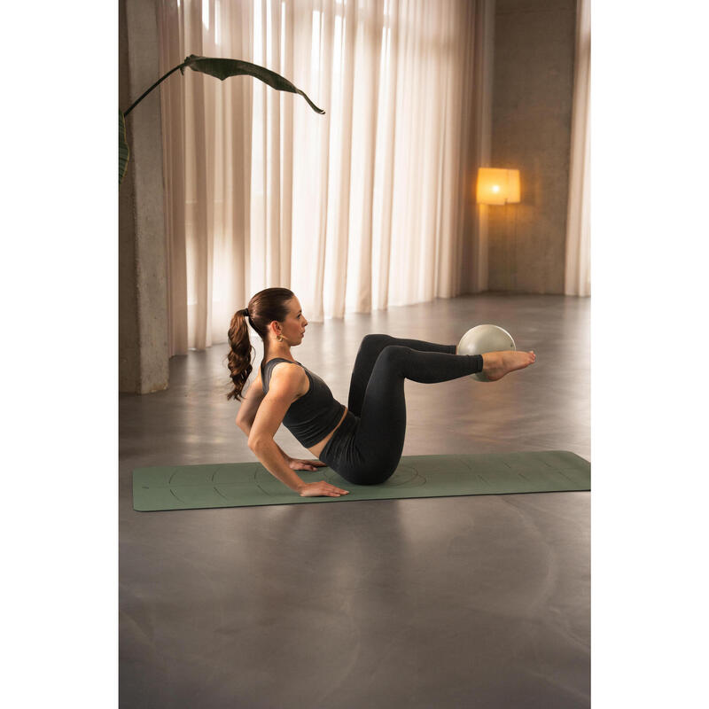 Kadın Dikişsiz Yoga/Pilates Taytı - Yıpranmış Efektli Gri