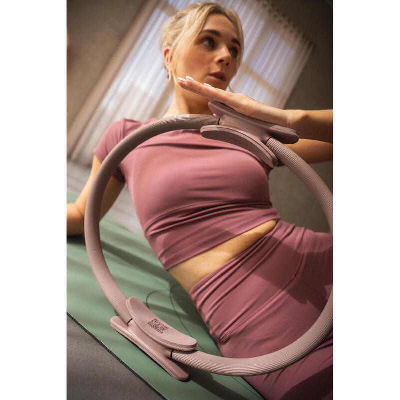 Tricou elastic de yoga și pilates Mov Damă