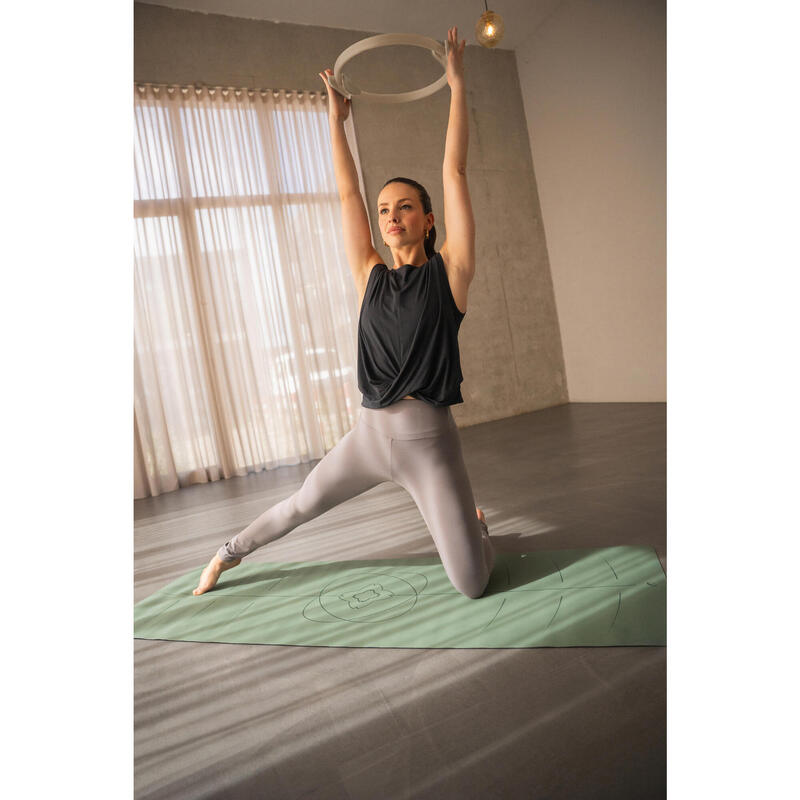 Maiou lejer și respirant pentru yoga/pilates Gri Damă