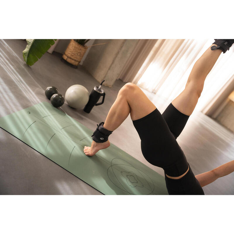 Șort de yoga și pilates, elastic și moale, Breathe negru