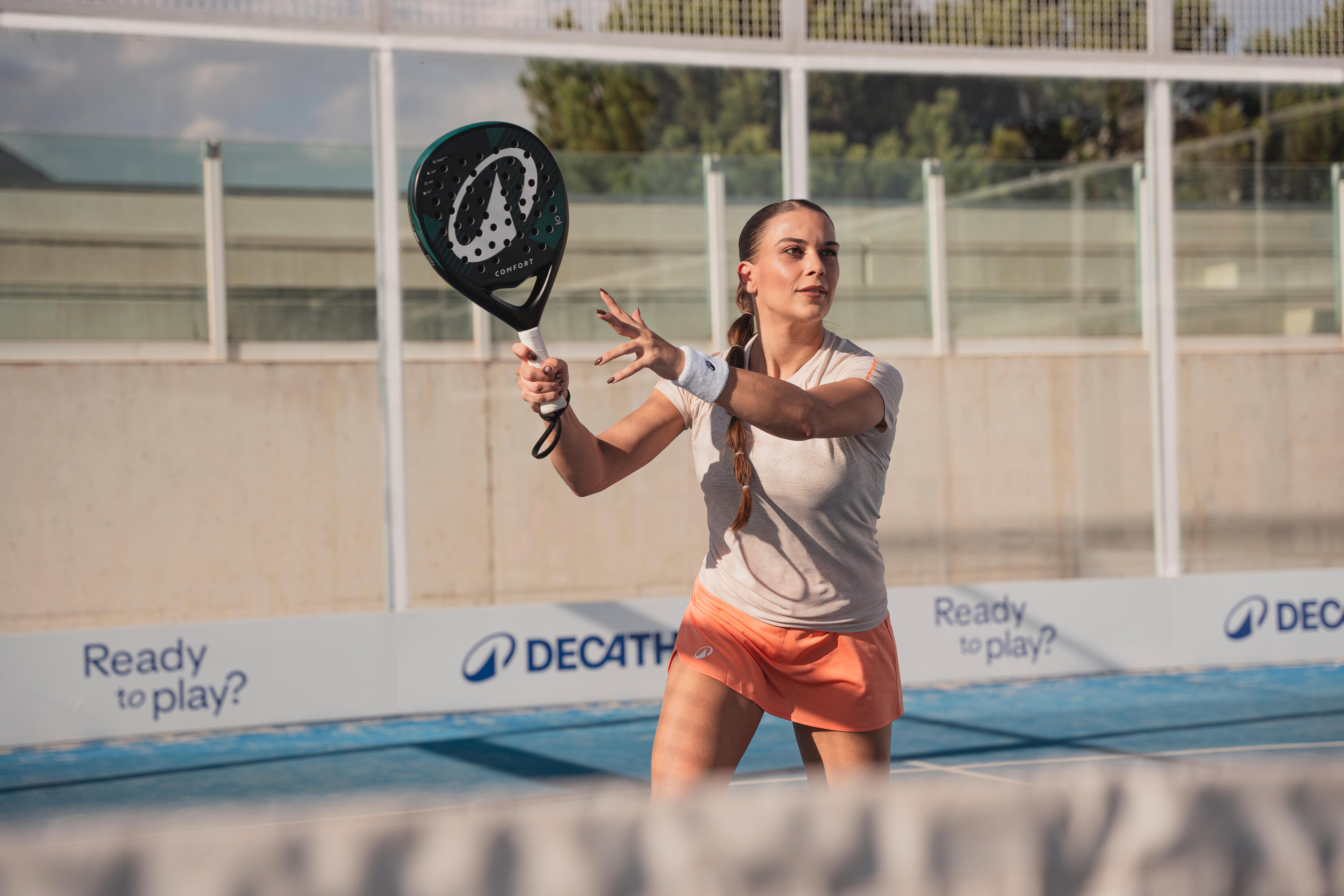 Jupe-short de padel respirante femme, PSK Fly 6/6