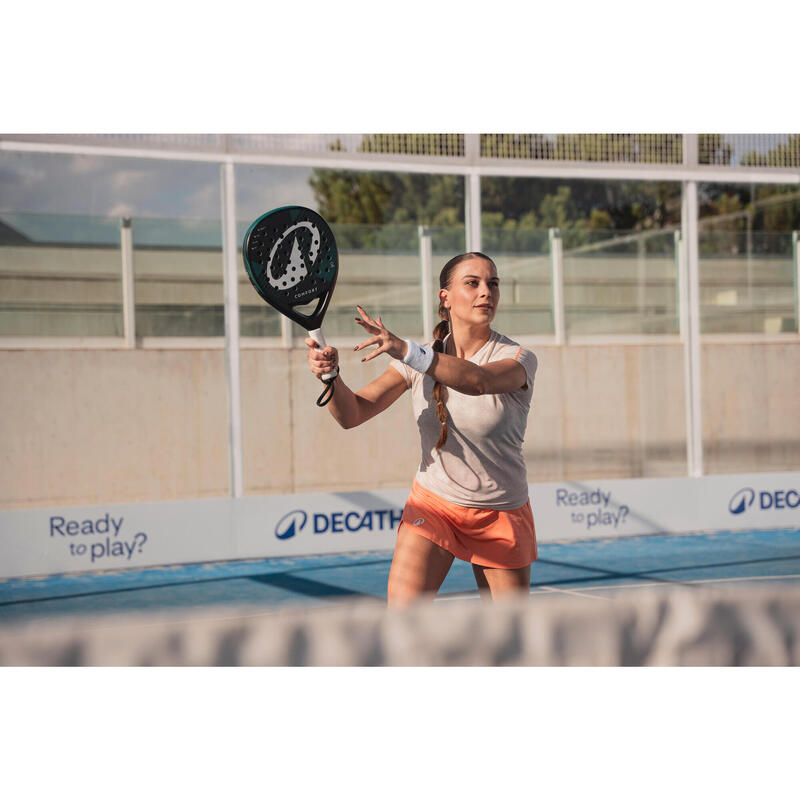 Fustă de padel respirabilă Kuikma PSK Fly portocaliu, damă