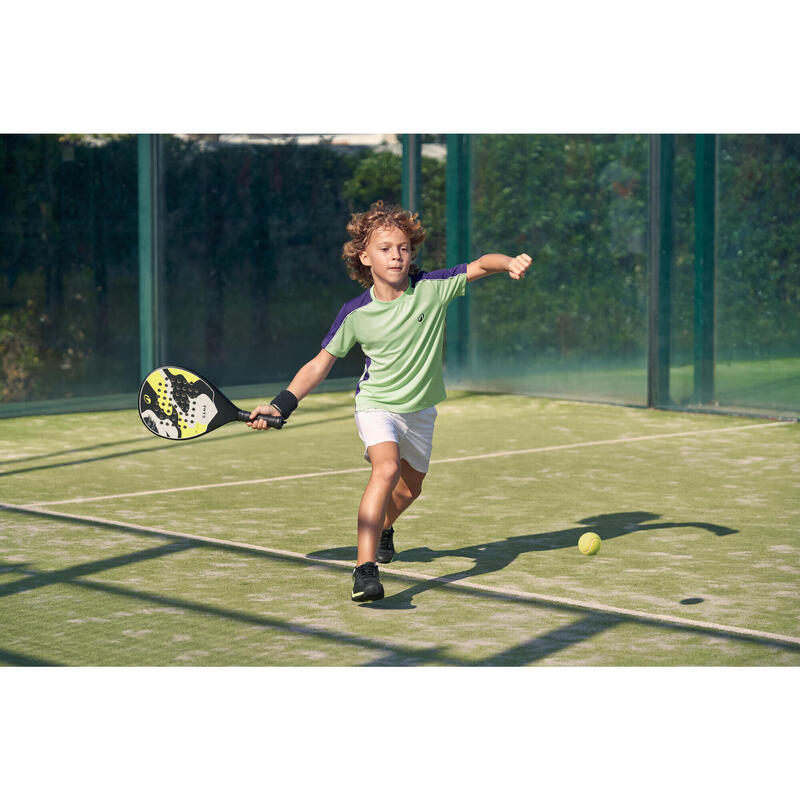 Încălțăminte padel kuikma ps 500 negru galben, copii