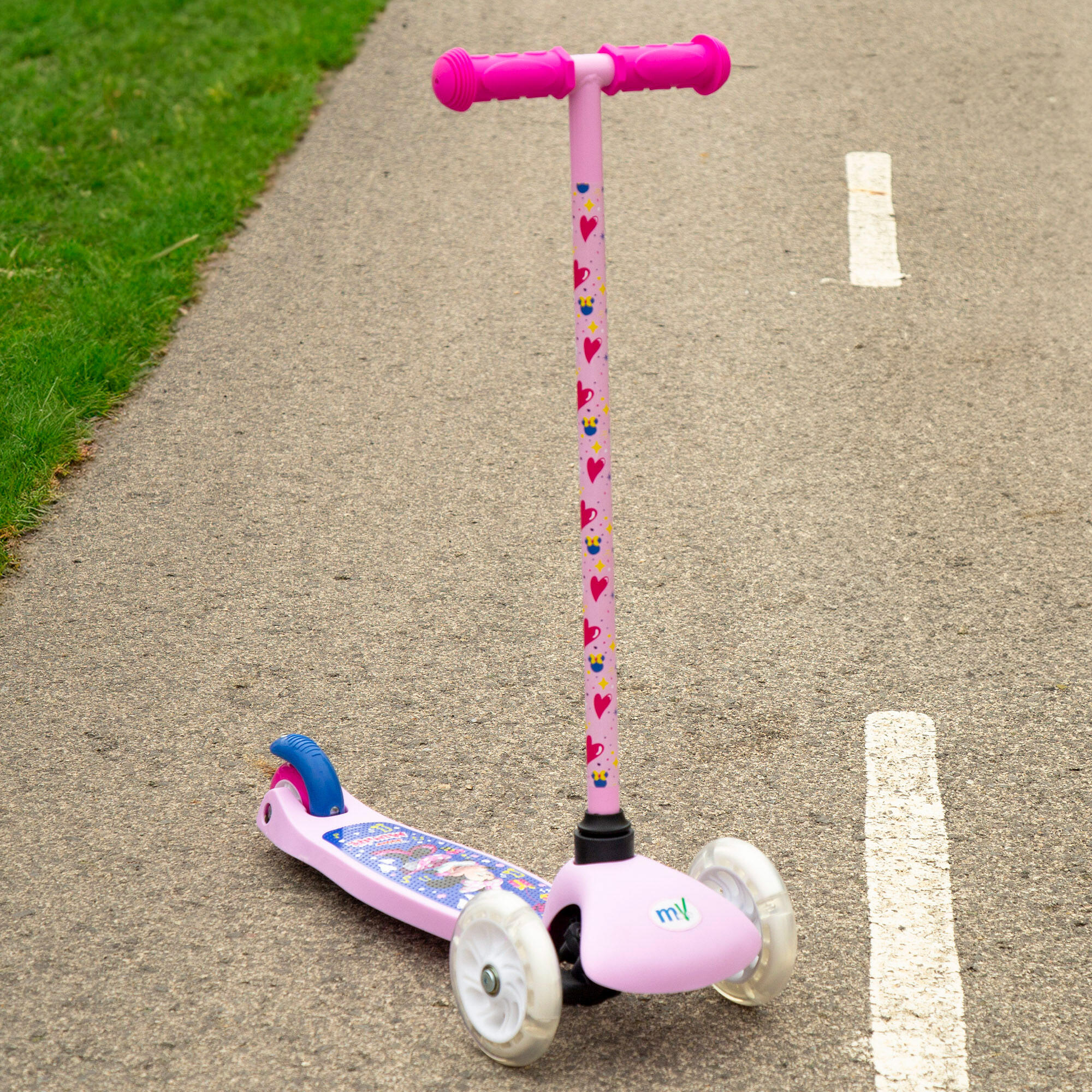 Patinete Minnie infantil 3 ruedas 55x23x68 cm máx. 20 kg con luces y freno - CD 4/4