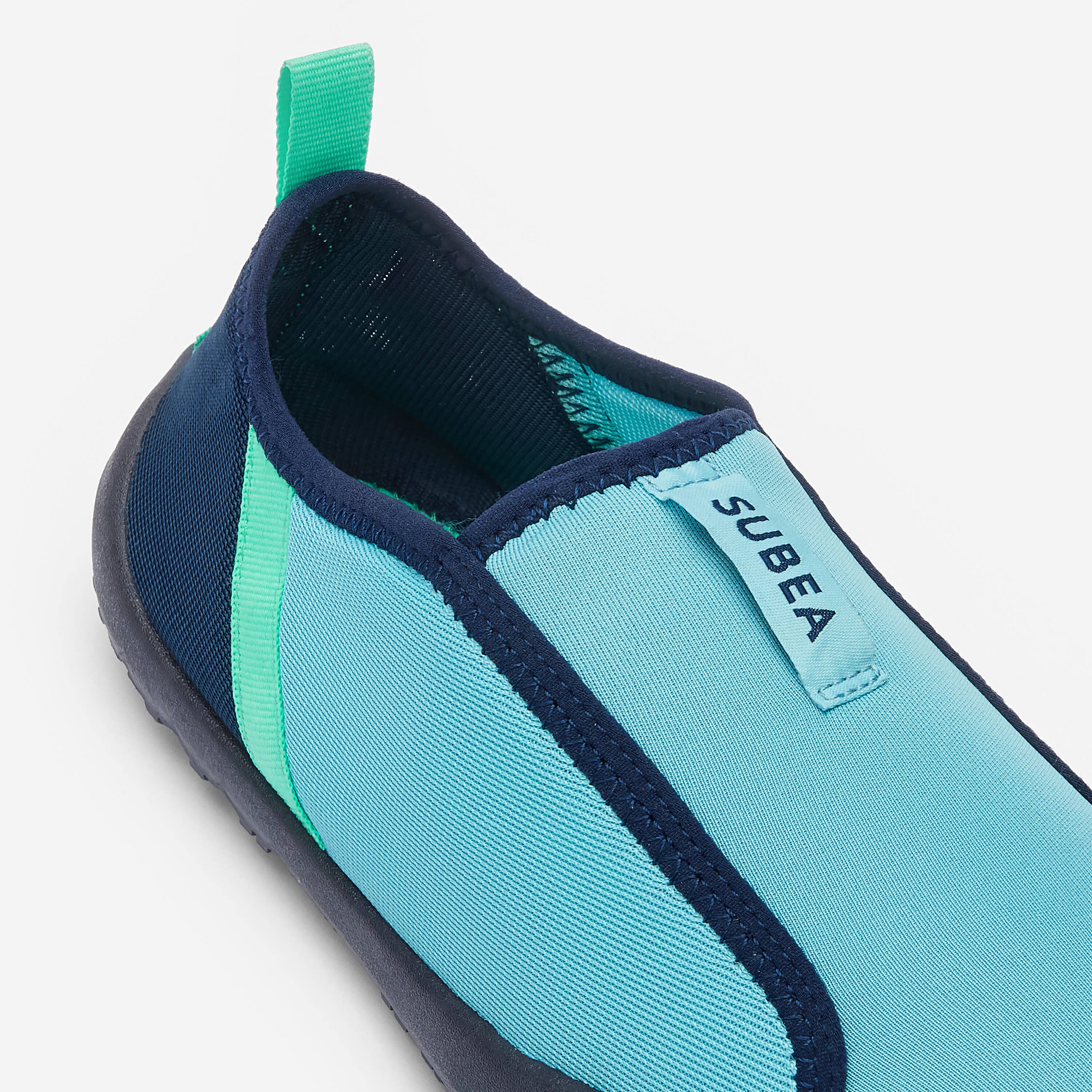 Adult elasticated water shoes, Aquashoes 120 Blue -  3