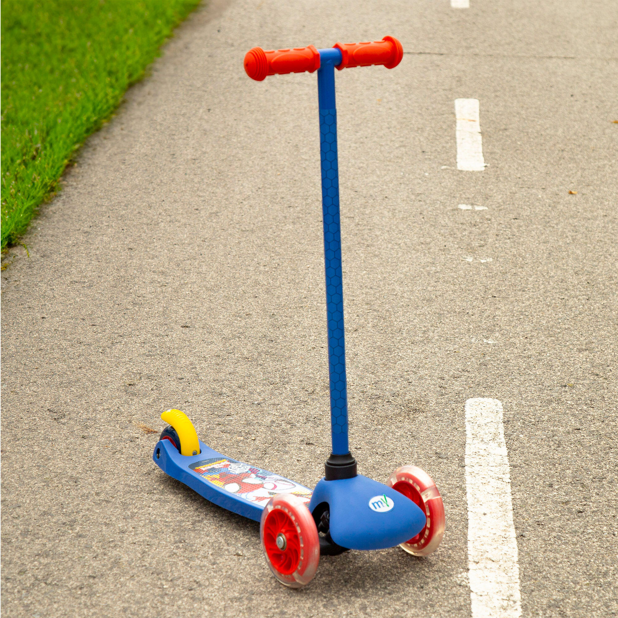 Patinete Spidey de Niño 3 ruedas 55x23x68 cm máx. 20 kg con luces y freno - CD 4/4