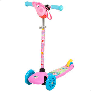 Patinete Peppa Pig infantil 3 ruedas con bolsillo - CD