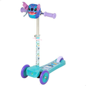 Patinete Stitch infantil 3 ruedas con bolsillo delantero - CD