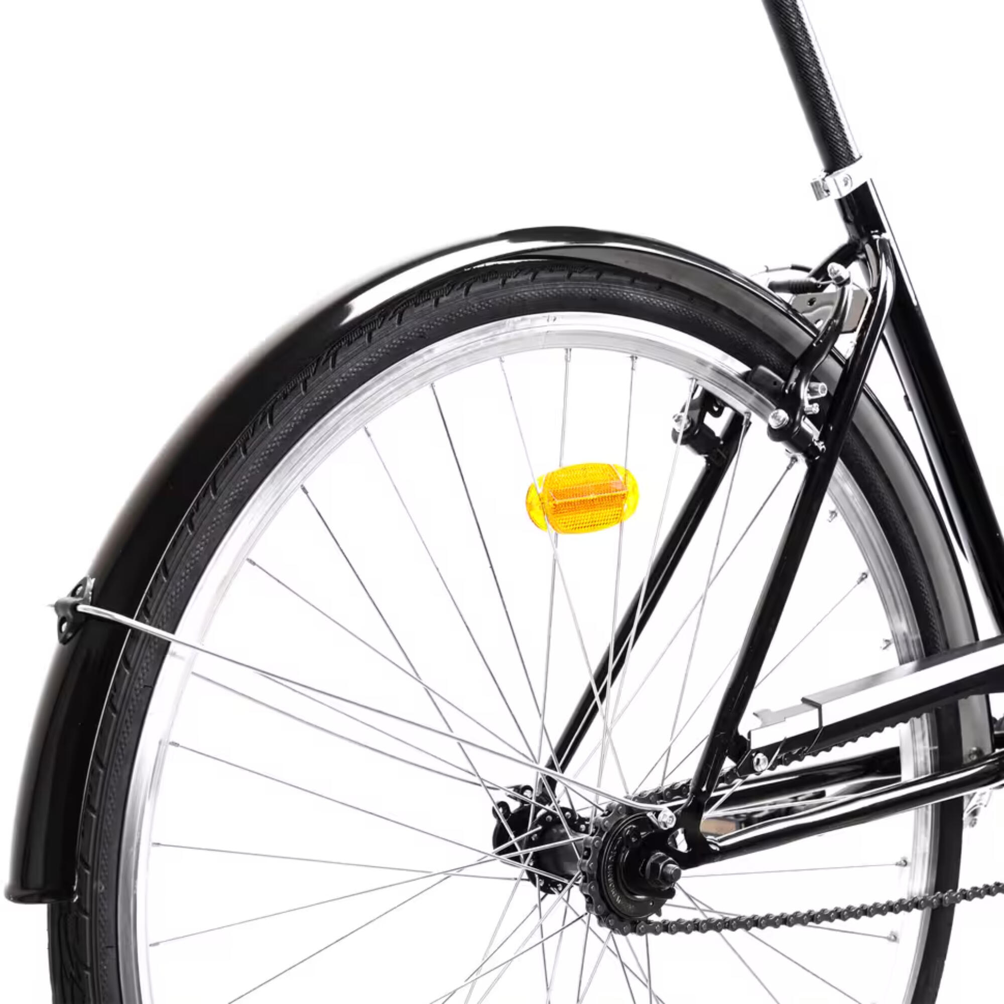 Bicicleta urbana clásica cuadro bajo 28 pulgadas 1V Denver WEG Negra 2/5