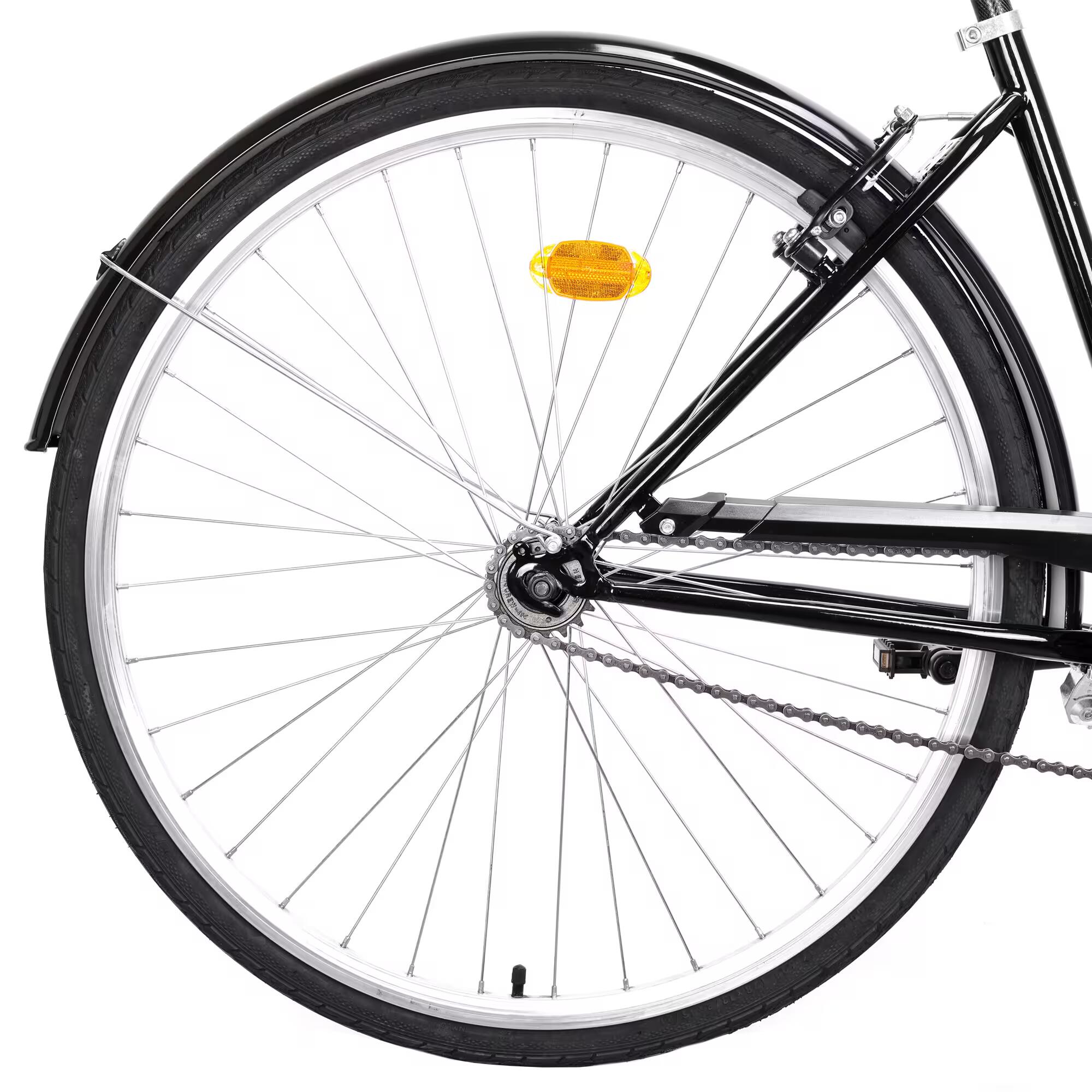 Bicicleta urbana clásica cuadro bajo 28 pulgadas 1V Denver WEG Negra 5/5