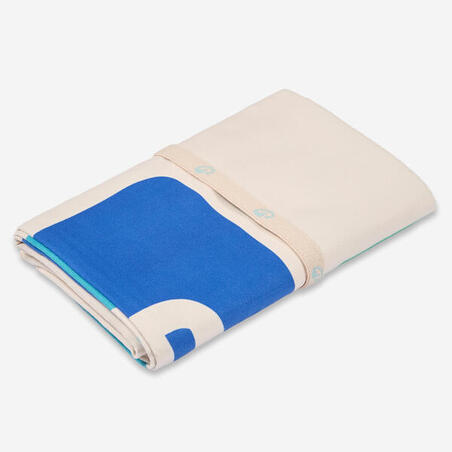 Рушник з мікрофібри розмір XL 110 × 175 см світло-синій з принтом