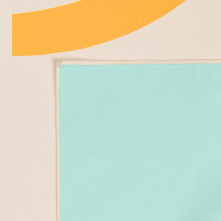 Рушник з мікрофібри розмір XL 110 × 175 см світло-синій з принтом