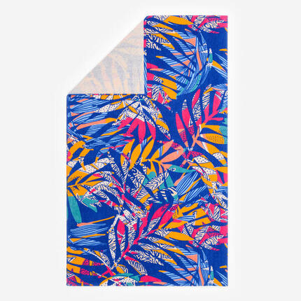 Serviette de plage taille L 145 x 85 cm, imprimé swim turquoise