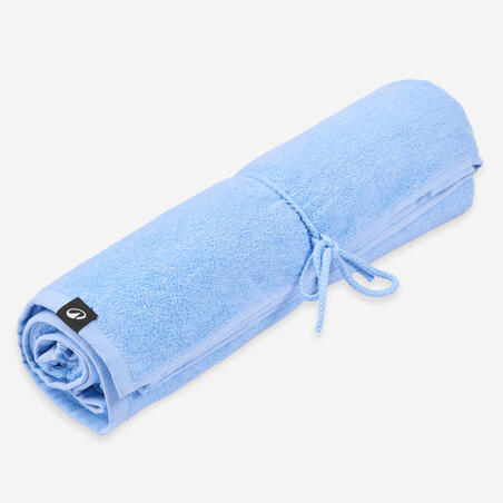 Рушник бавовняний пляжний розмір L 145 × 85 см синій