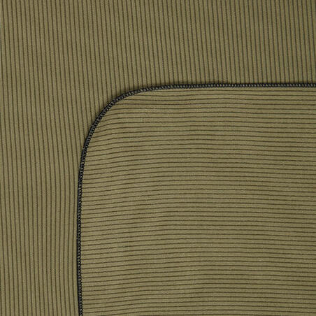 Рушник з мікрофібри розмір XL 110 × 175 см смугастий хакі