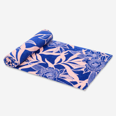 Рушник бавовняний розмір L 145 × 85 см синій/рожевий